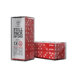 Full Pack of D6s: Red&White...